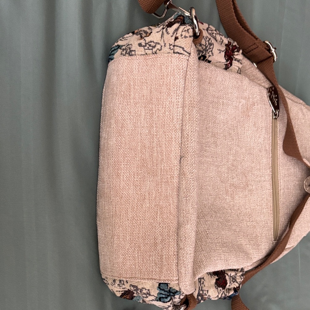 Floral & Butterfly Embellished/Beige-Multi Backpack - Picture 3 of 7